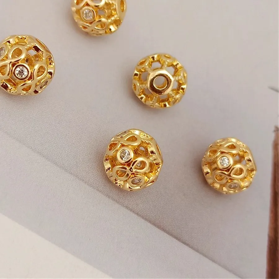 Authentic The Celestial Blossom 14K Gold- Plated Zircon And Pearl Flower Talisman