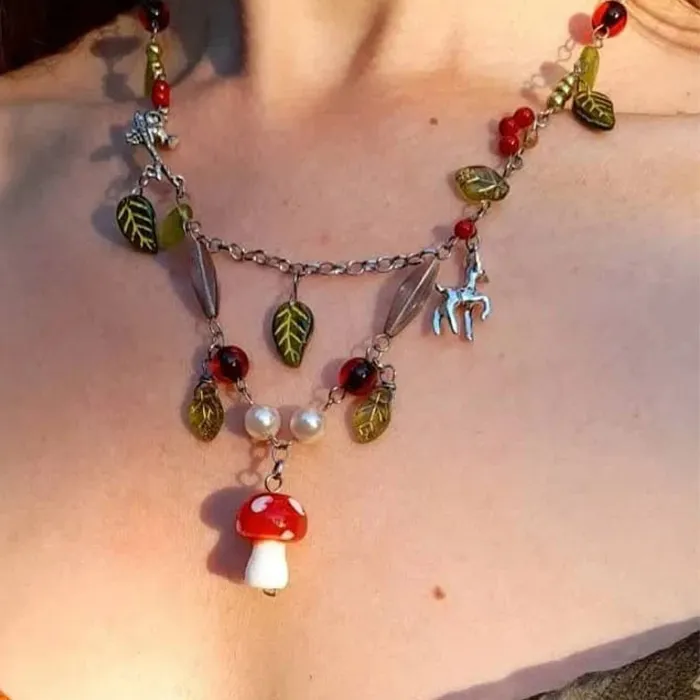 Authentic The Woodland Sigil: Beaded Amanita Mushroom Fairy Talisman