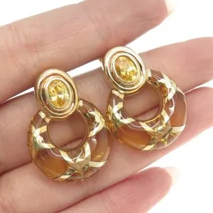 Authentic Celestial Solar Radiance Door Knocker Earrings