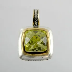 Authentic Sunlit Lemon‑Lime Pendant: Gold‑Plated Shield of Light
