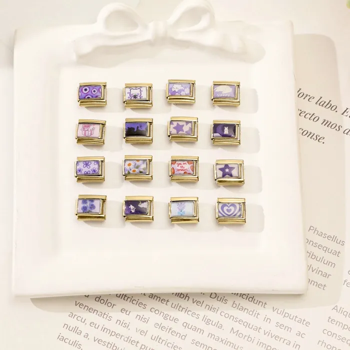 Authentic The Celestial Meadow: Sacred 9MM Gold-Plated Italian Charm Links for Fertility and Renewal