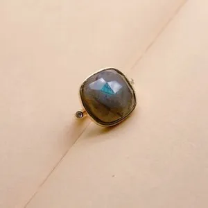 Authentic The Celestial Labradorite Veil: A Gold-Plated Talisman of Intuition