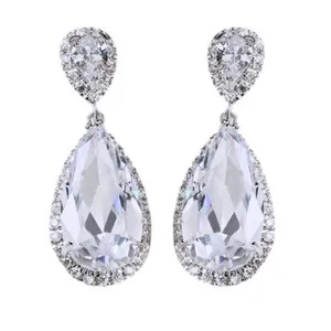 Authentic Tears of the Goddess: Pear &amp; Round Simulated Diamond Earrings