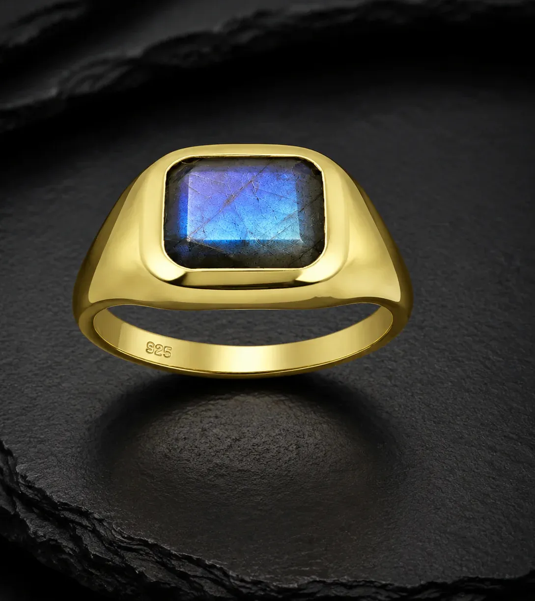 Authentic The Celestial Veil: Labradorite and Gilded Chain Link Talisman