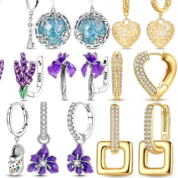 Authentic Heart's Harmony: Gold-Infused Sterling Silver Hoop Earrings for Spiritual Balance