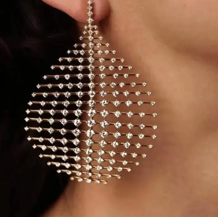 Authentic Geometric Personality Hollow Niche Dangle Earrings Birthday Custom Jewelry
