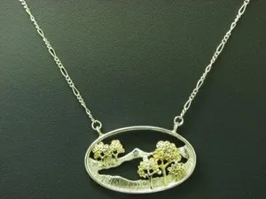 Authentic Ethereal Serenity: A Celestial Landscape Adorned with Golden Elegance