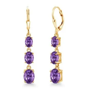 Authentic Celestial Trinity Birthstone Dangle Earrings