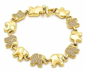 Authentic The Gilded Pachyderm: Sacred Strength and Diamond Light Bracelet