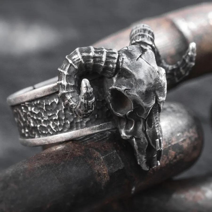 Authentic The Horned Guardian: Bull Skull Amulet of Primal Strength