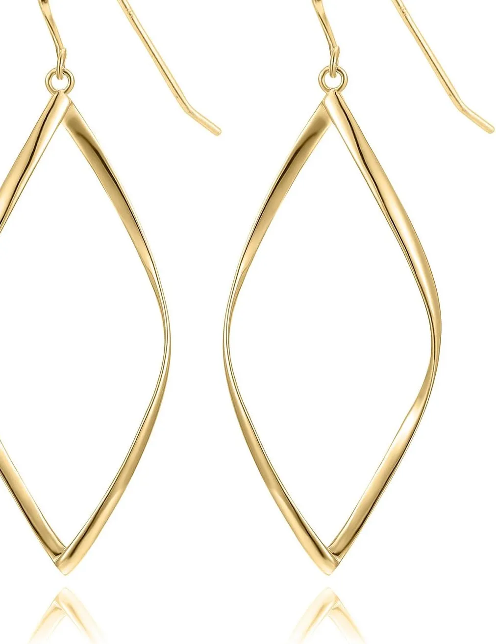 Authentic The Eternal Loop of Grace: 14K Gold Plated Infinity Dangle Earrings