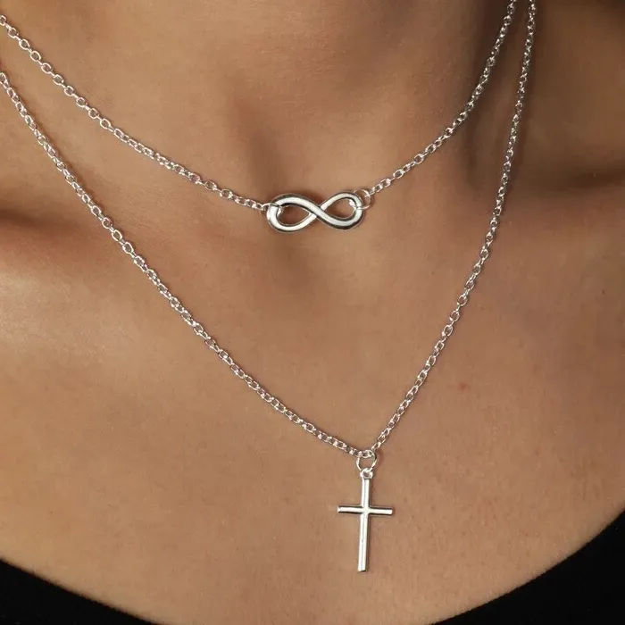 Authentic Eternal Cross of Infinity: Dual‑Layered Sacred Pendant