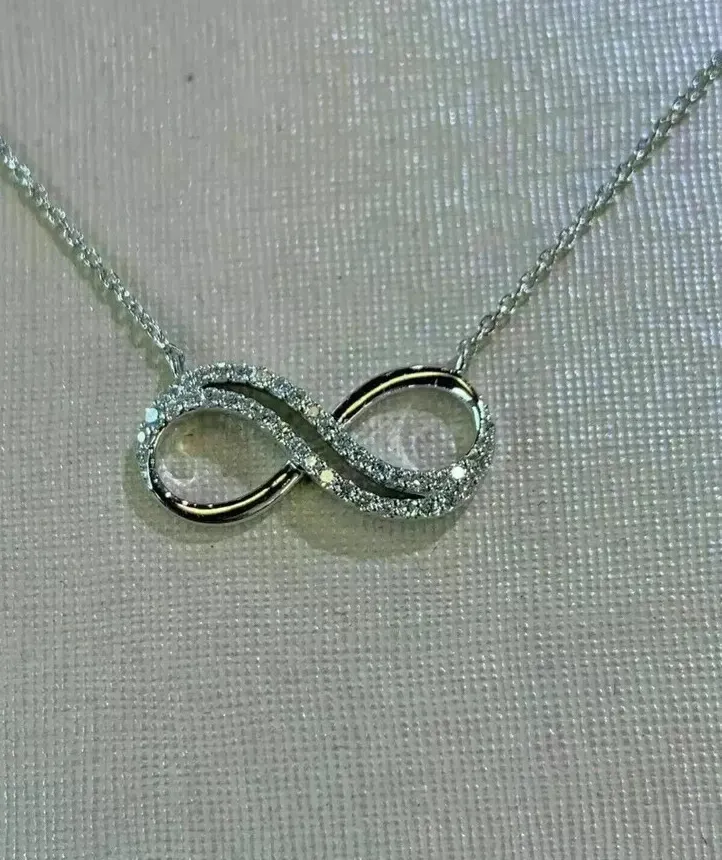Authentic Infinity's Golden Knot: 1Ct Round Cut Diamond in Eternity's Hold