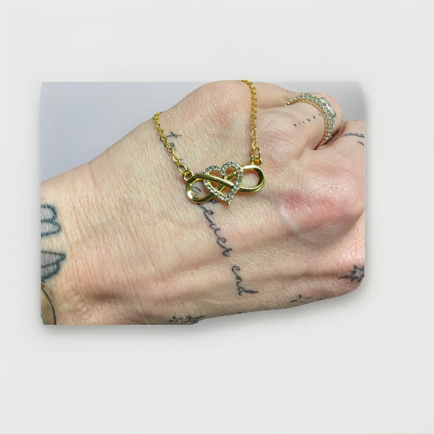 Authentic Gold Plated Infinity Heart Necklace