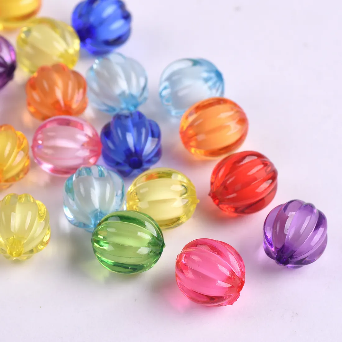 Authentic Harvest Abundance: 50 Round Pumpkin Beads for Protection and Prosperity