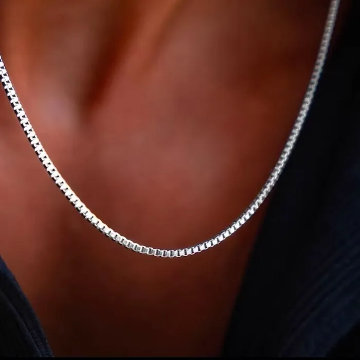Authentic The Infinite Conduit: Celestial Silver Box Chain