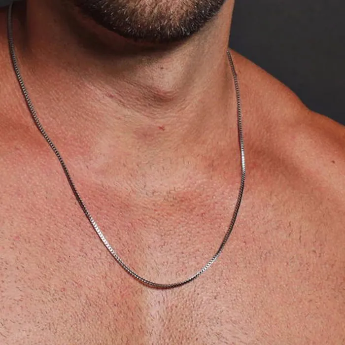 Authentic The Meridian Conduit: Minimalist Square Box Chain
