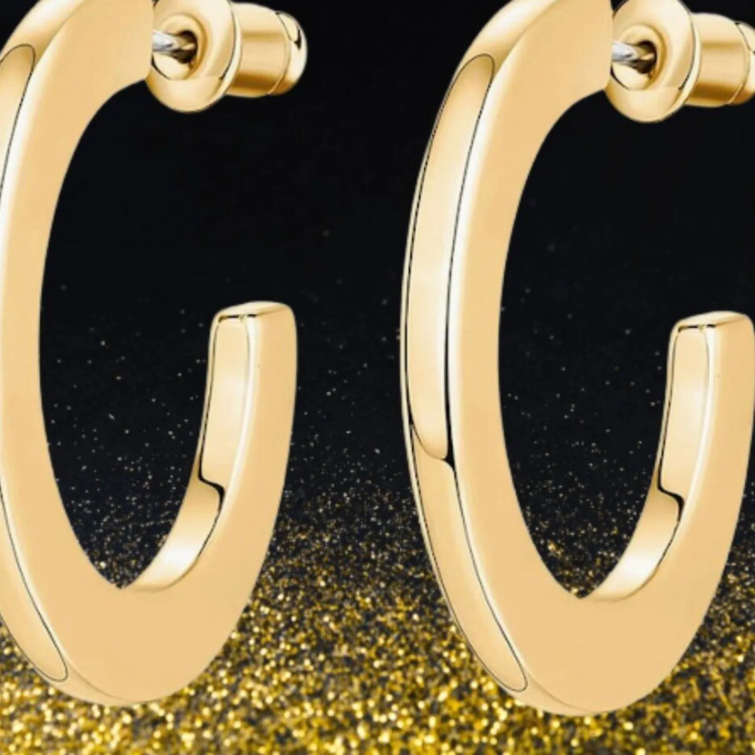 Authentic The Eternal Loop of Radiance: 14K Gold-Plated Infinity Hoops