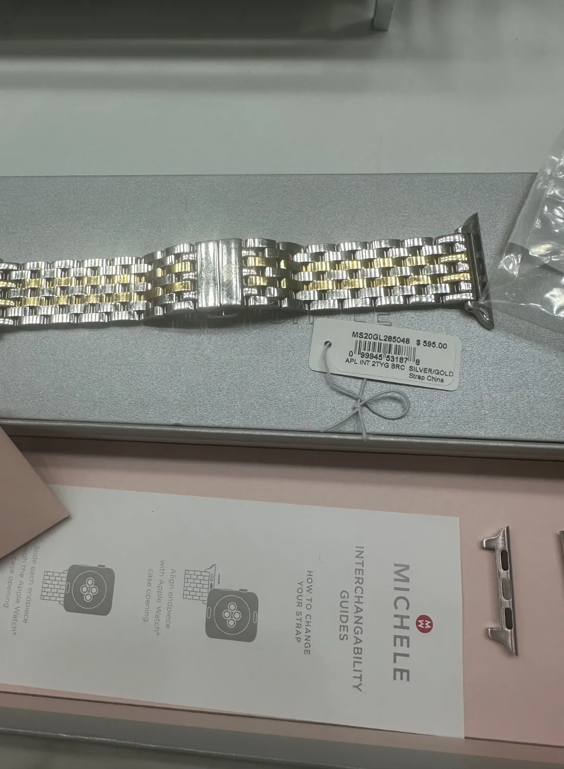 Authentic The Golden Chrono-Talisman: Two-Tone 18K Gold-Plated Apple Watch Bracelet