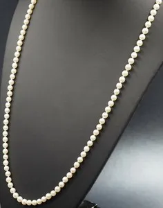 Authentic Golden Serenity: Cultured Pearl Necklace for Spiritual Harmony