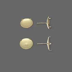 Authentic Radiant Gold-Plated Pronged Earring Bases for Sacred Creation