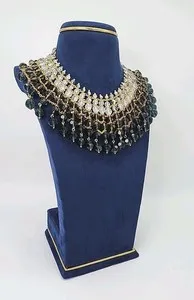 Authentic Celestial Cascade: The Midnight Tide Graduated Bib Necklace