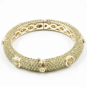 Authentic The Solar Radiance Bangle: Lemon Quartz and Peridot Talisman