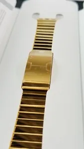 Authentic Celestial 24K Gold‑Plated Apple Watch Band – Satin Link for 42‑49