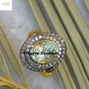 Authentic The Solar Radiance Citrine and Diamond Pave Talisman