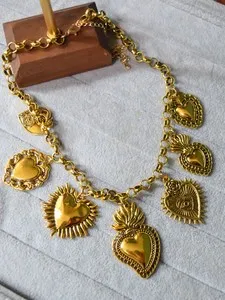 Authentic The Gilded Sentinel: Flaming Heart and Sacred Gaze Talisman