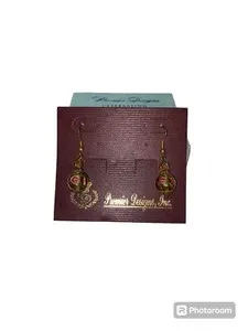Authentic Secret Garden Gilded French Hook Earrings with Glass Beads