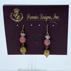 Authentic Celestial Drop Earrings: Gold‑Plated Beaded Pendants for Protection and Harmony