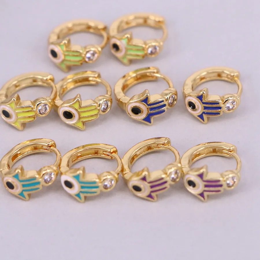 Authentic Guardian of Good Fortune: 5 Sets of Radiant Hamsa Earrings