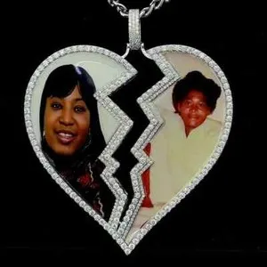 Authentic Tears of Love: 2.5Ct Moissanite Broken Heart Memorial Pendant