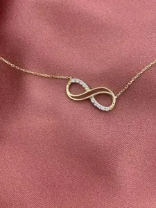 Authentic The Eternal Embrace Infinity Pendant in 14K Gold Finish