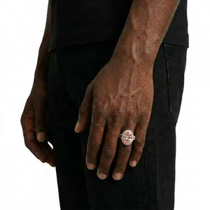 Authentic Sacred Circle of Love: Oval Pink Sapphire Ring in 14k White Gold Plating