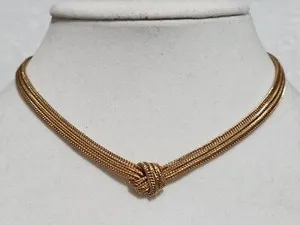 Authentic The Eternal Knot of Grace: Vintage Christian Dior Gold-Plated Talisman