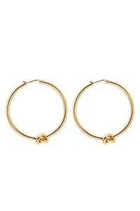Authentic Celestial Knot Halo: Rare Gold‑Plated Hoop Earrings, Signed