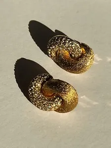 Authentic The Eternal Bond: Vintage Christian Dior 1980s Love Knot Crystal and Gold-Plated Earrings