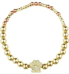 Authentic Code of Devotion: 14K Gold Plated Bead Ball Elegy for Loved Pets
