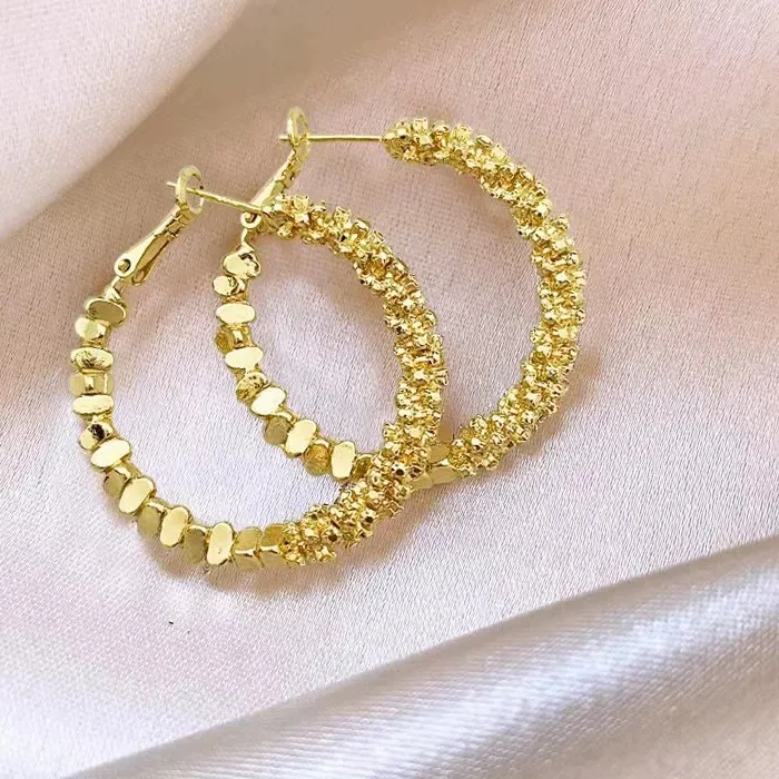 Authentic The Fractured Earth Golden Hoops