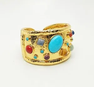 Authentic The Gilded Oracle: A Chunky 24k Gold-Plated Statement Bracelet