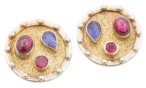 Authentic Radiant Vintage Solstice Gilded Earrings in 925 Sterling Silver
