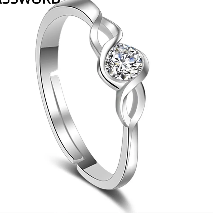 Authentic The Eternal Loop: 925 Sterling Silver Twisted Infinity Solitaire Ring
