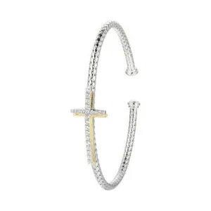 Authentic The Golden Lattice of Divine Protection: Charles Garnier Mesh Cross Cuff