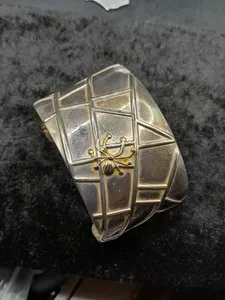Authentic The Weaver's Embrace: 2003 Tiffany & Co. Sterling Silver and Gold-Plated Spider Bangle