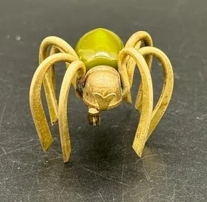 Authentic The Weaver of Verdant Fates: Vintage Bakelite Spider Talisman