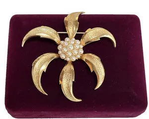 Authentic The Gilded Arachne Bloom: A Vintage Celestial Chrysanthemum Brooch