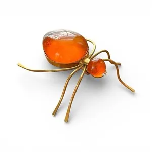 Authentic The Weaver of Golden Fates Vintage Baltic Amber Spider Talisman