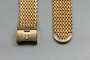 Authentic The Golden Weave of Time: Vintage OMEGA Milanese Mesh Talisman